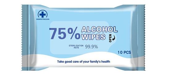 El trapo mojado disponible antibacteriano del alcohol del algodón rellena biodegradable
