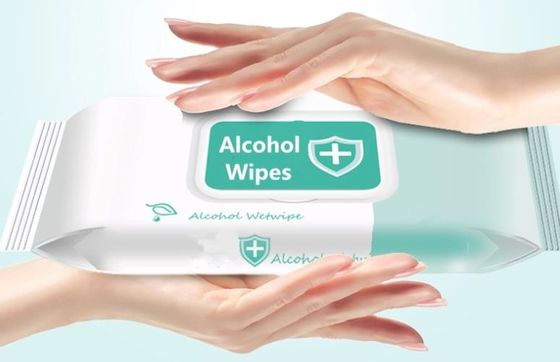 La mano antiséptica de limpieza disponible del alcohol limpia 10 hojas/bolso