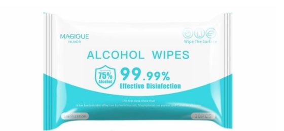 El desinfectante mojado antibacteriano limpia la esterilización de limpieza de la mano del alcohol del 75%
