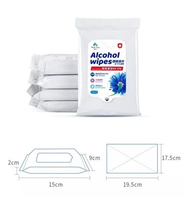 Pele los trapos mojados de limpiamiento del alcohol isopropilo de los trapos/el 75% del alcohol