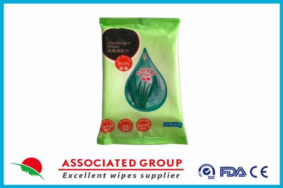 Áloe individualmente envuelto Vera Extract Disinfectant Wet Wipes